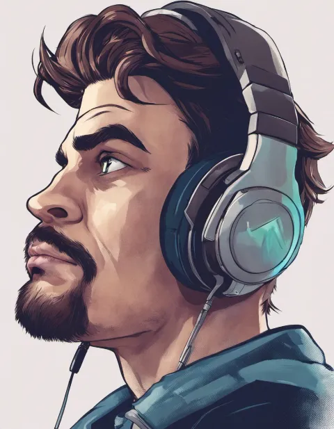 gamer wearing headphones